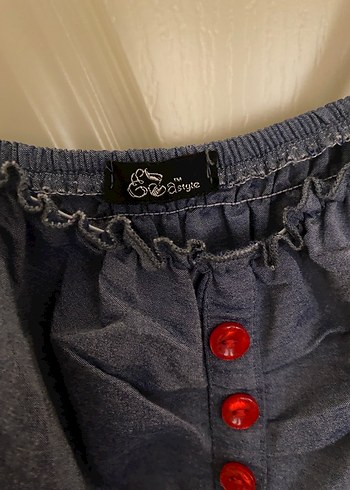 Düğmeli Gri Askılı Elbise - Görsel 3