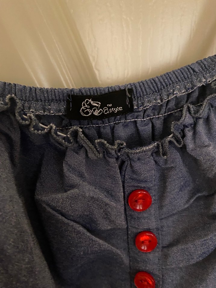 Düğmeli Gri Askılı Elbise - Görsel 3