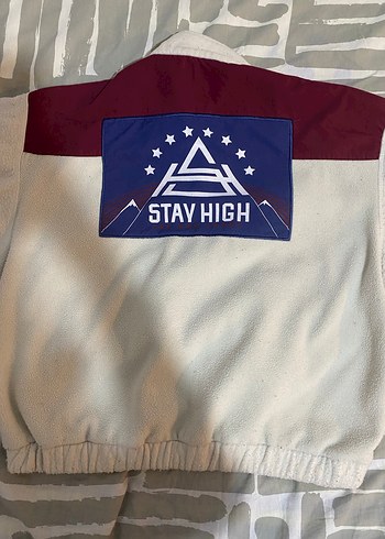 Uzun Kollu Beyaz Kadın Fermuarlı Ceket - Görsel 4