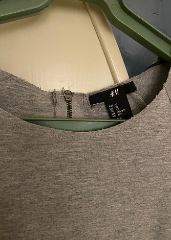 Gri Midi Kısa Kollu Elbise - Görsel 4