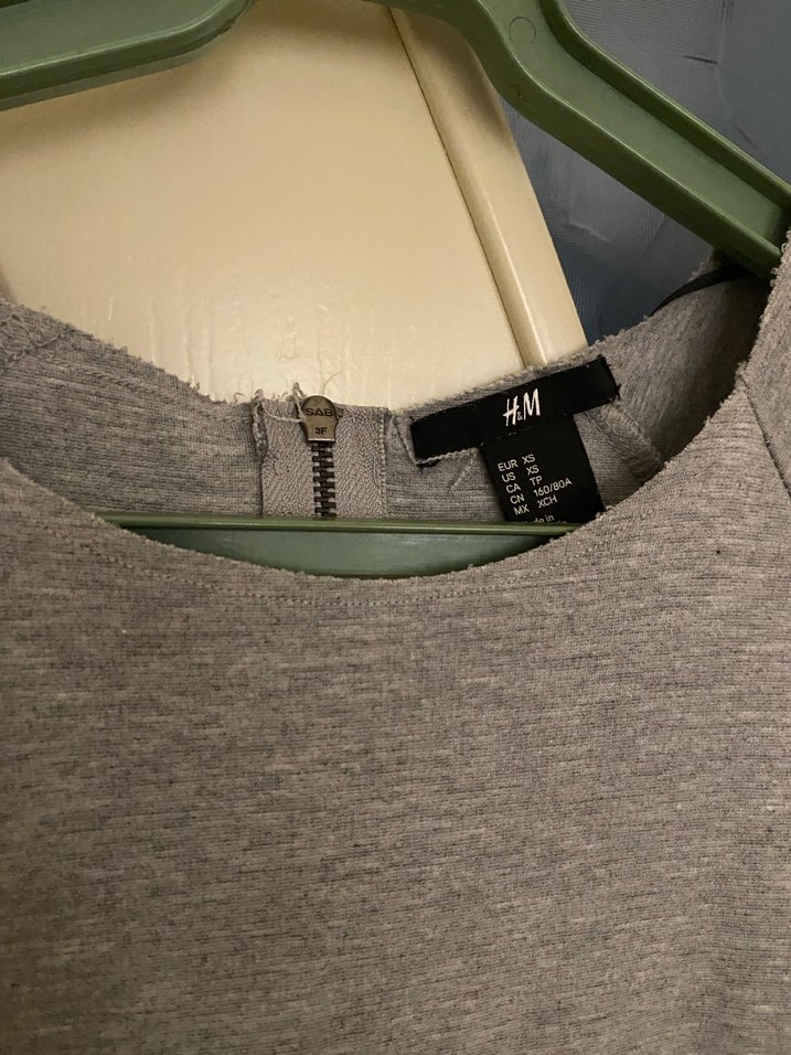 Gri Midi Kısa Kollu Elbise - Görsel 4