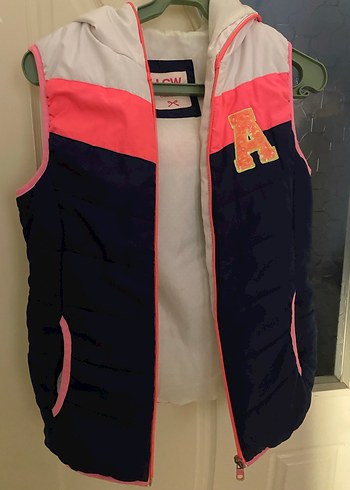 Kız Çocuk Fermuarlı Renkli Spor Yelek - Görsel 2