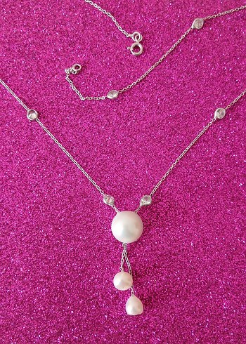 gumus incili tifani kolye - Görsel 2