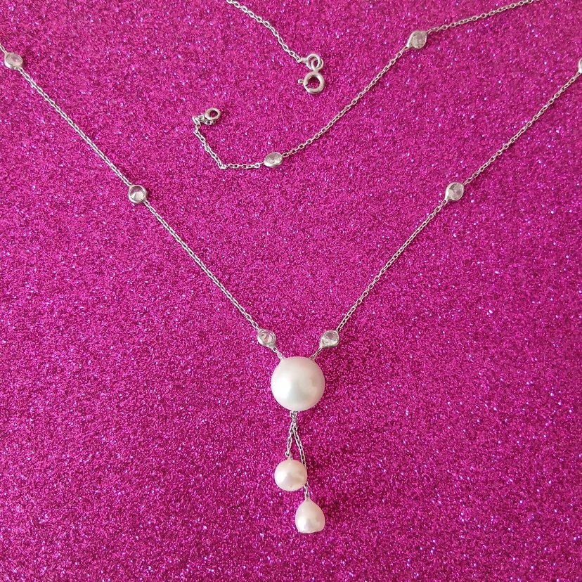 gumus incili tifani kolye - Görsel 2