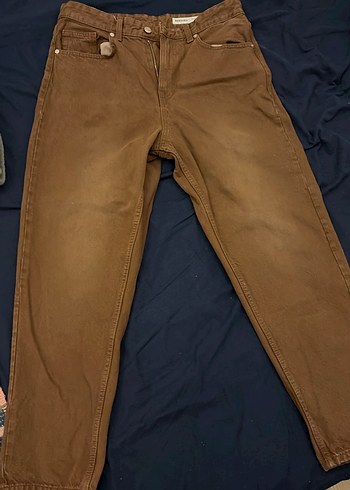Bershka Kahverengi Duz Kesim Pantolon