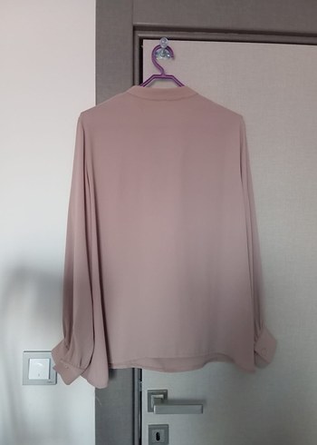 Bej Kadın Midi Uzun Kollu Gömlek - Görsel 2