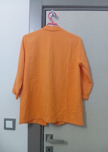 Turuncu Midi Kadın Kaban - Görsel 2