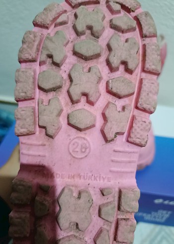 Pembe Kız Çocuk Lastik Bot Velcro Bağlı - Görsel 4