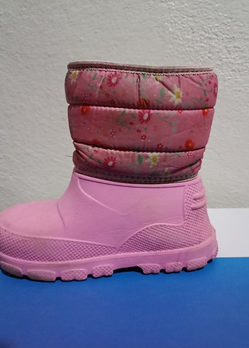 Pembe Kız Çocuk Lastik Bot Velcro Bağlı - Görsel 2