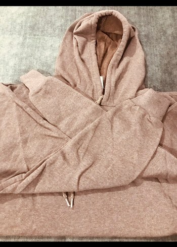 m Beden camel Renk Kapüşonlu Sweatshirt
