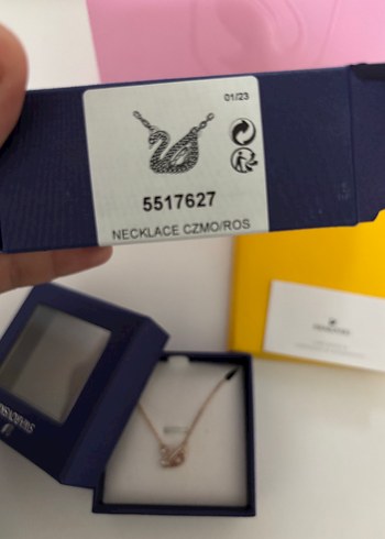 Swaroski marka kuğu Kolye - Görsel 4