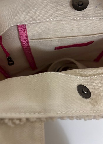 Peluş Kumaşlı Kadın Pembe El Çantası - Görsel 2