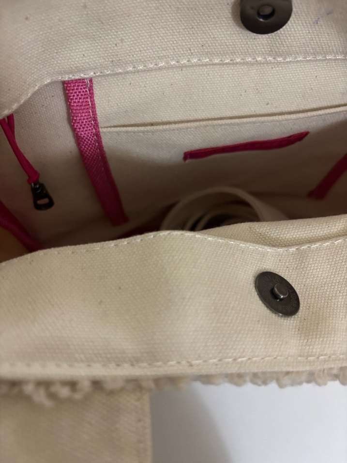 Peluş Kumaşlı Kadın Pembe El Çantası - Görsel 2