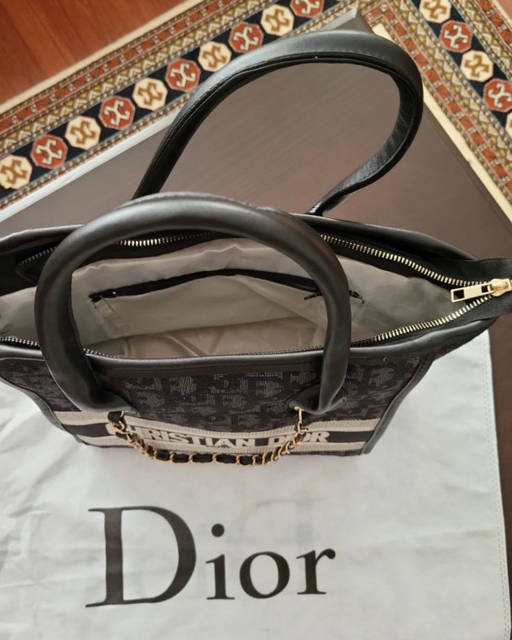 Siyah Christian Dior Detay Kadın Çanta - Görsel 2