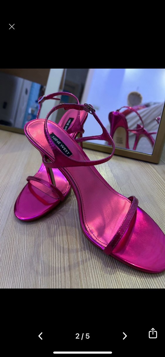 Nine West Parlak Pembe Stiletto Topuklu Kadın Ayakkabı - Görsel 2