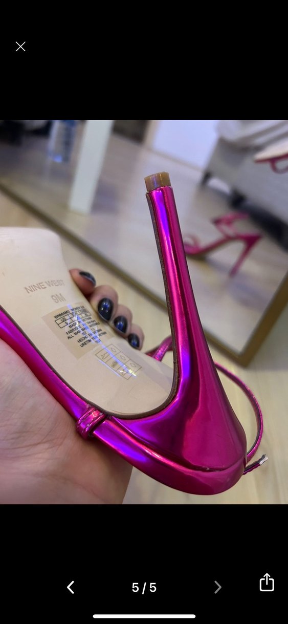 Nine West Parlak Pembe Stiletto Topuklu Kadın Ayakkabı - Görsel 4
