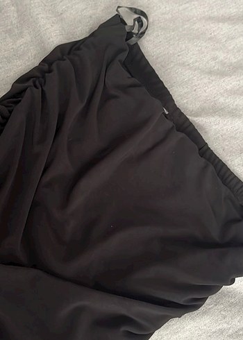 Addax Siyah straplez crop S/M