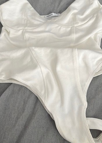 Addax Beyaz V Yaka İnce Askılı Body