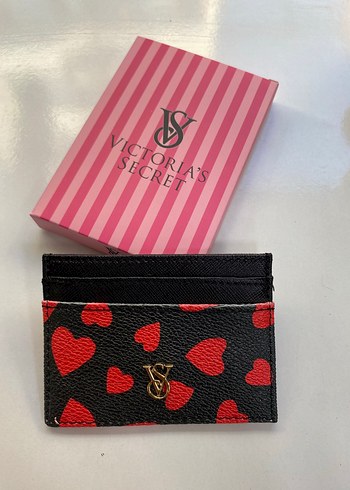Victoria s Secret Kalp Desenli Deri Kadın Kartlık