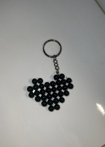 Beden Boncuklu Gotik Kalp Anahtarlık