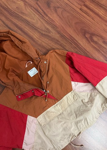 s Beden kahverengi Renk Bershka Kadın Kapüşonlu Yağmurluk
