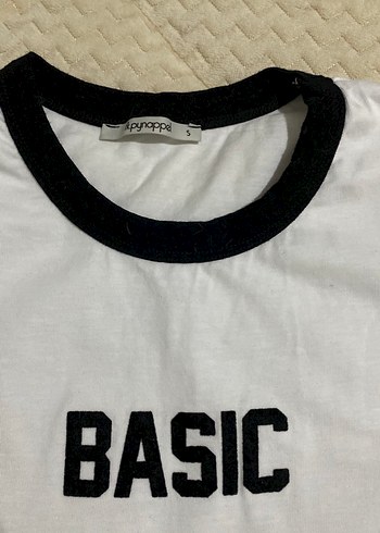Diğer BASIC Baskılı Beyaz Kadın Tişört