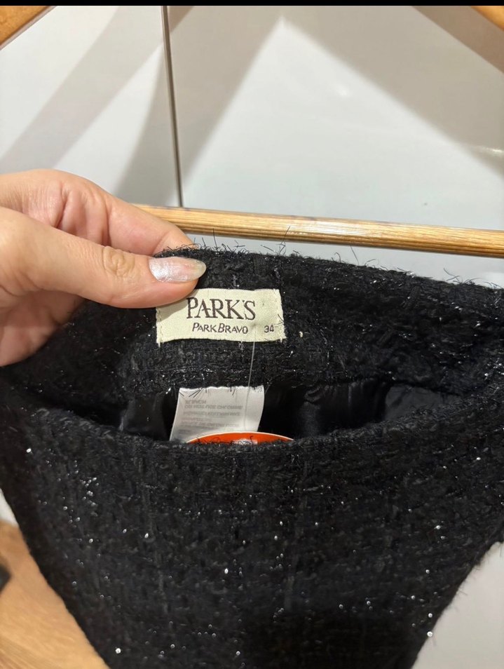 Siyah Örgü Kadın Midi Etek - Görsel 2