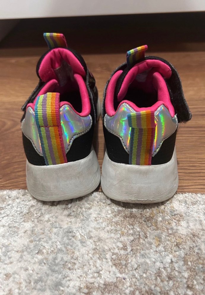 Kız Çocuk Siyah Çok Renkli Skechers Spor Ayakkabı - Görsel 4