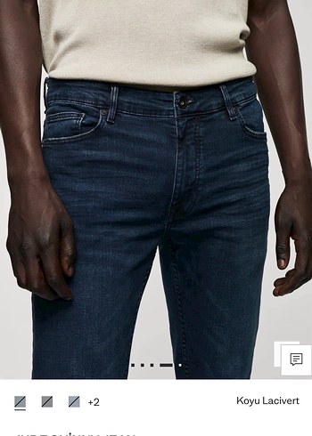 Erkek Lacivert Regular Fit Denim Jean - Görsel 4