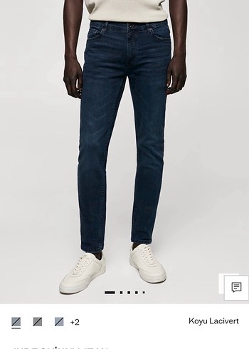 Erkek Lacivert Regular Fit Denim Jean - Görsel 2