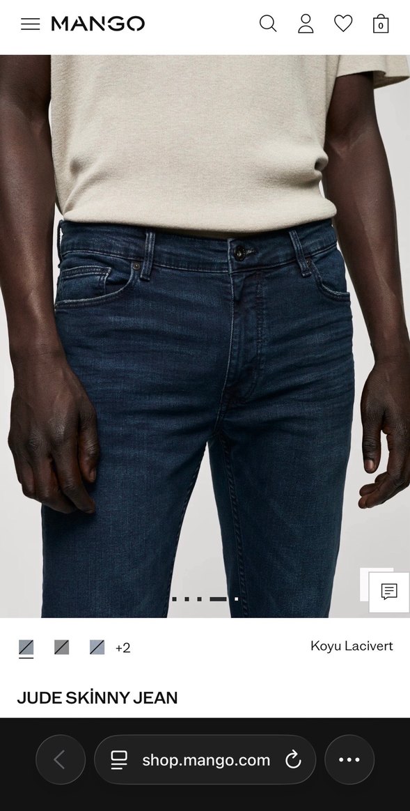 Erkek Lacivert Regular Fit Denim Jean - Görsel 4