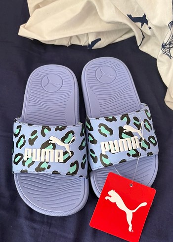 Puma Çocuk Mavi Pop Art Desenli Sandalet - Görsel 2