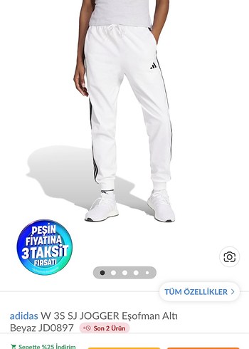 Beyaz Adidas Outdoor Eşofman Altı - Görsel 5