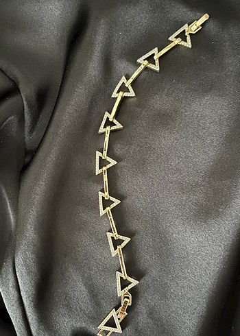 Accessorize  Altin Ucgenli Minimal Zincir Bileklik