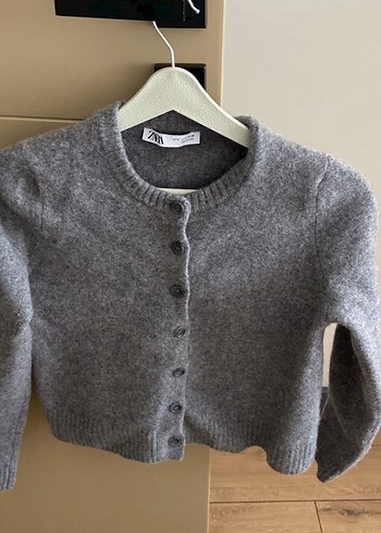 Zara Gri Kisa Triko Hirka