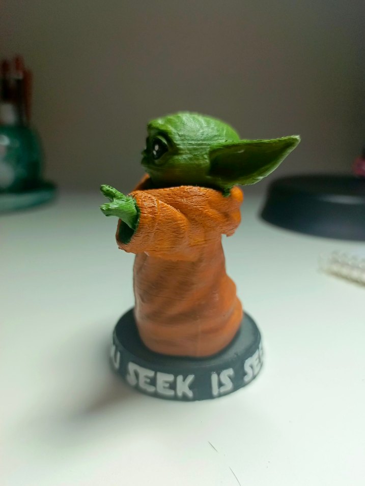 3D yazıcıyla basılmış grogu figürü - Görsel 2