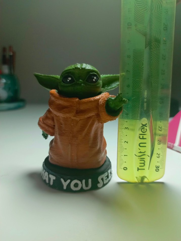 3D yazıcıyla basılmış grogu figürü - Görsel 5