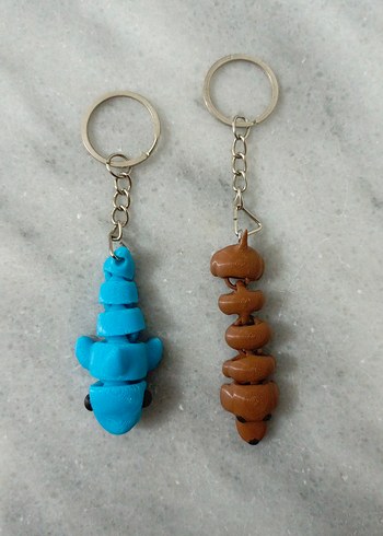 Köpek balığı ve sosis köpekli 3d baskı anahtarlık - Görsel 2