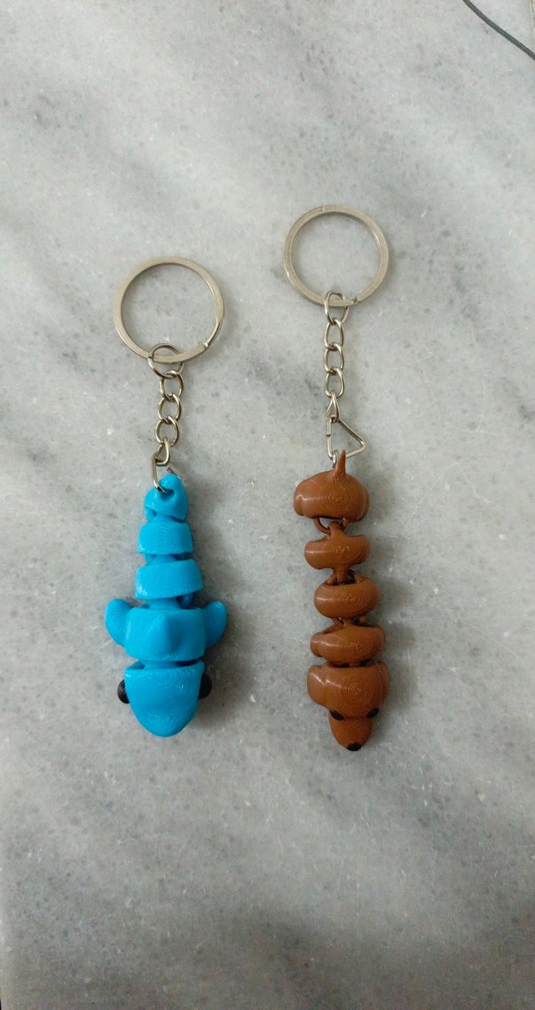 Köpek balığı ve sosis köpekli 3d baskı anahtarlık - Görsel 2