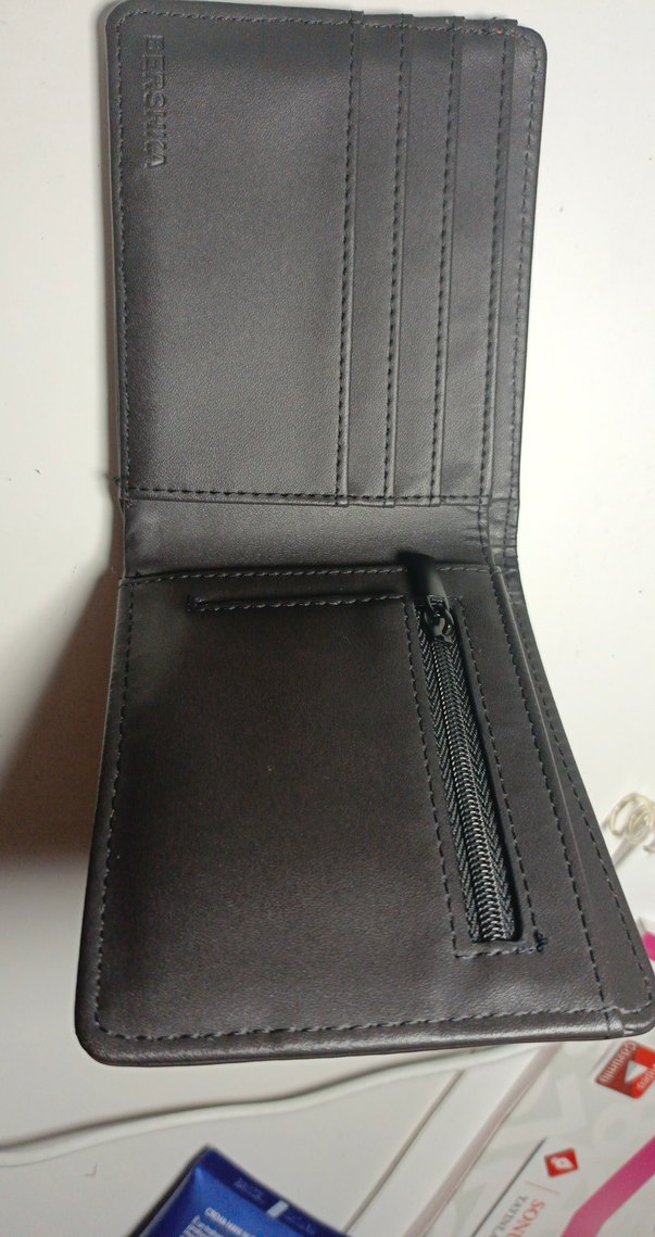 BERSHKA Kahverengi Deri Erkek Cüzdan - Görsel 3