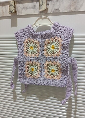 EL ÖRGÜSÜ BEBEK YELEK  - Görsel 3