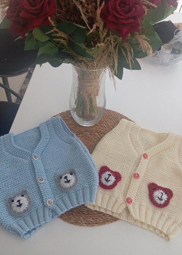 El Örgüsü Bebek Yelek  - Görsel 2