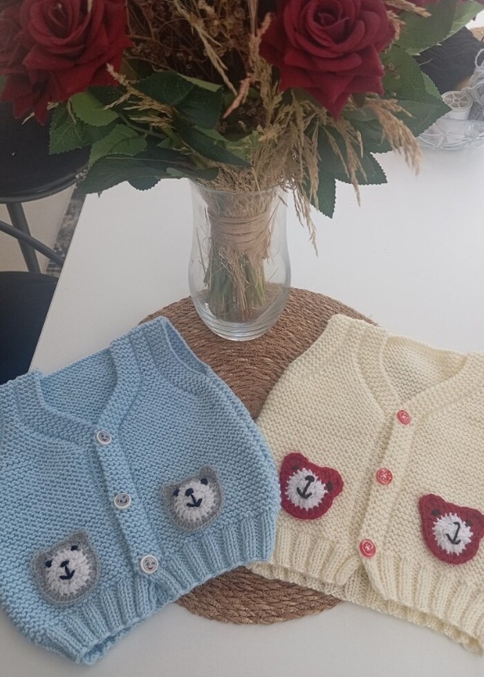 El Örgüsü Bebek Yelek  - Görsel 5