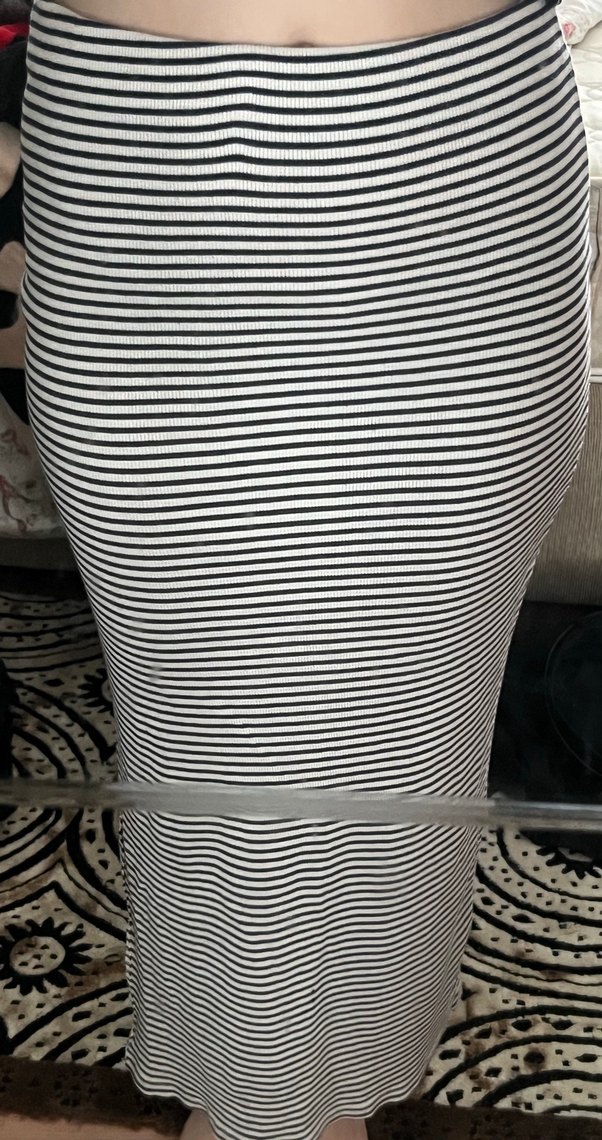 Çizgili Uzun Hamile Eteği - Görsel 2