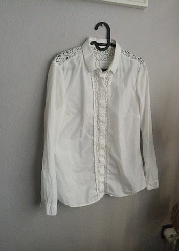 Düğmeli Bohem Uzun Kollu Keten Gömlek - Görsel 5