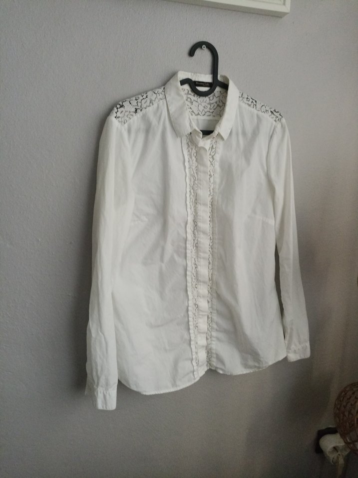 Düğmeli Bohem Uzun Kollu Keten Gömlek - Görsel 5