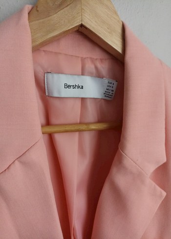 Pembe Keten Kadın Blazer Ceket - Görsel 3