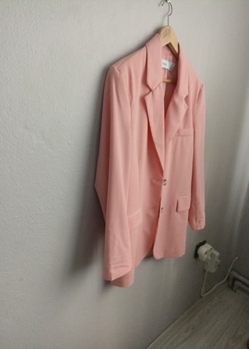 Pembe Keten Kadın Blazer Ceket - Görsel 8