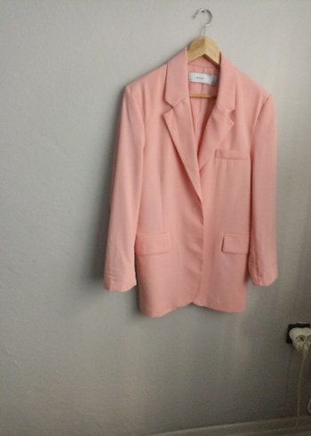 Pembe Keten Kadın Blazer Ceket - Görsel 6