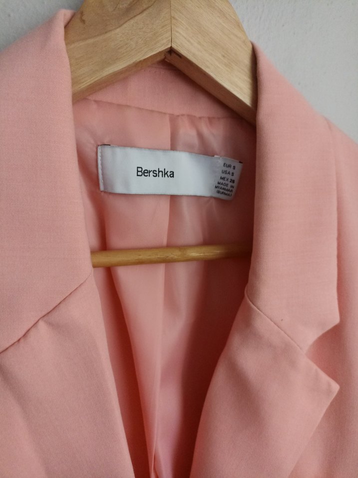 Pembe Keten Kadın Blazer Ceket - Görsel 3
